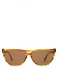 LOEWE Flat-top acetate and metal sunglasses | brown D-frame sunnies