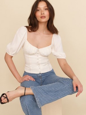 Reformation Buco Top | fitted bodice tops - flipped