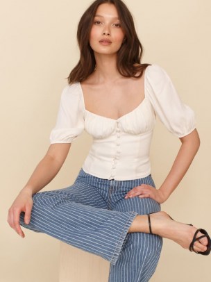 Reformation Buco Top | fitted bodice tops