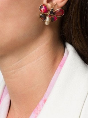 Chanel Pre-Owned butterfly motif earrings – designer costume jewellery