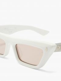 JACQUES MARIE MAGE Debbie cat-eye acetate sunglasses / white retro specs inspired by Debbie Harry