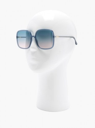 DIOR DiorSoStellaire square acetate sunglasses | blue oversized retro sunnies