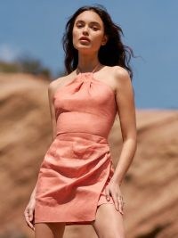 Reformation Dory Linen Dress | wrap style mini dresses
