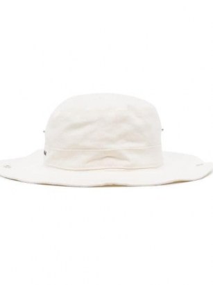 Isabel Marant logo-embroidered sun hat – white wide brim summer hats