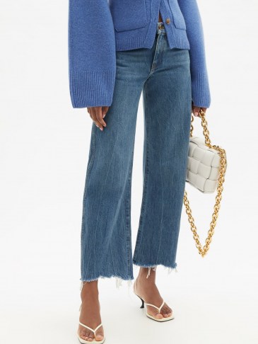KHAITE Kerrie raw-hem wide-leg jeans | chic looks with denim | effortless casual style