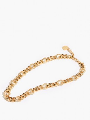 BY ALONA Lana curb-chain 18kt gold-plated necklace – chunky necklaces - flipped