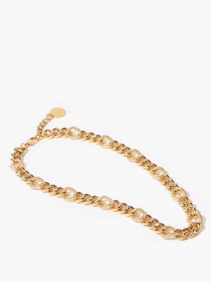 BY ALONA Lana curb-chain 18kt gold-plated necklace – chunky necklaces
