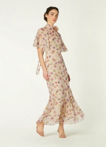 L.K. Bennett MARGOT DAISY PRINT CRINKLE SILK MAXI DRESS | feminine vintage style occasion dresses | retro event wear