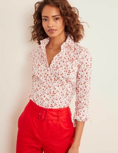 BODEN Modern Classic Shirt Ivory, Berries / fruit print shirts