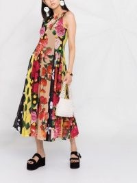 Molly Goddard floral-patchwork dress. MIXED PRINTS. SUMMER FIT AND FLARE DRESSES