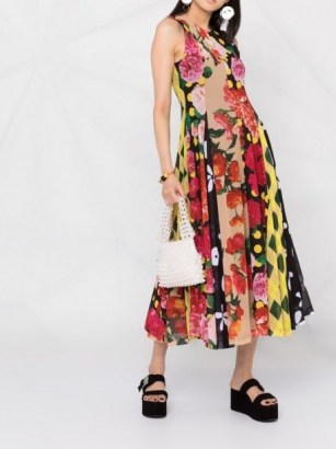 Molly Goddard floral-patchwork dress. MIXED PRINTS. SUMMER FIT AND FLARE DRESSES - flipped