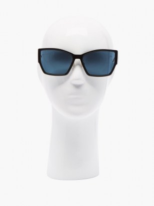DIOR 30Montaigne CD-logo cat-eye acetate sunglasses | chic black classic-shaped oversized sunnies - flipped