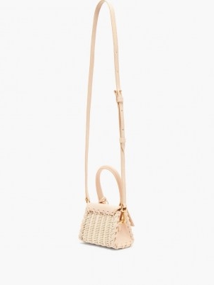 JACQUEMUS Chiquito leather and wicker cross-body bag ~ luxe mini crossbody bags