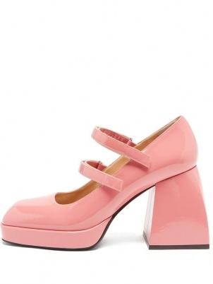 Bulla Babies pink patent-leather Mary Jane pumps ~ cute and chunky Mary Janes