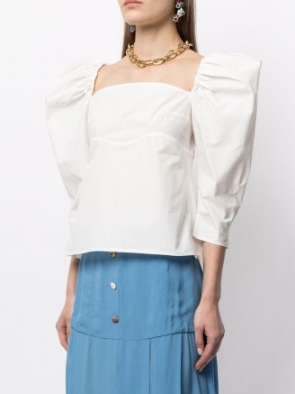 Rejina Pyo Anita puff-sleeve blouse | structured blouses - flipped