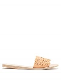 ANCIENT GREEK SANDALS Taygete woven-leather slides | beige sliders | casual summer flats