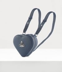 Vivienne Westwood JOHANNA HEART MINI BACKPACK BLUE – small designer backpacks – hearts