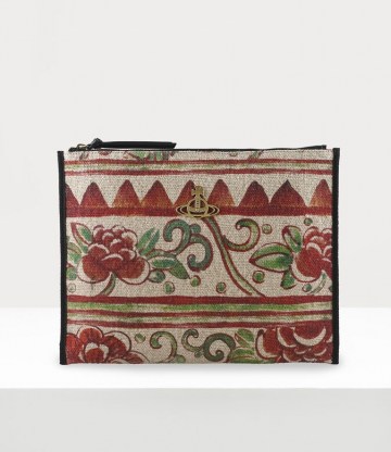 Vivienne Westwood ELENA POUCH BEIGE | floral clutch bags