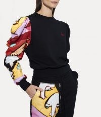Vivienne Westwood ARAMIS SWEATSHIRT BLACK/ONE FUN SEPTEMBER – puff sleeve sweatshirts