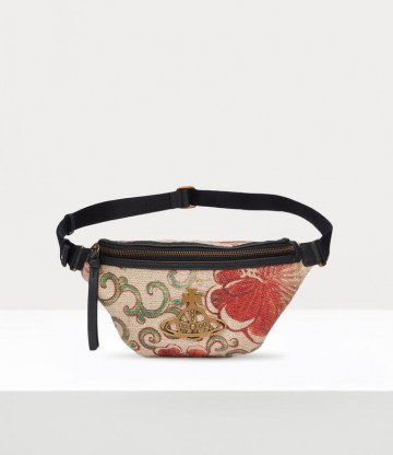 Vivienne Westwood HILARY SMALL BUMBAG BEIGE | printed floral bum bag | belt bags