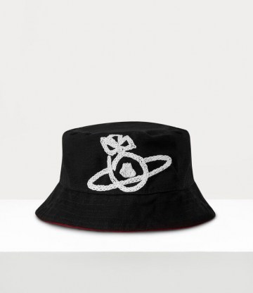 Vivienne Westwood SONNET BUCKET HAT BLACK – designer hats