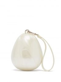 SIMONE ROCHA Egg micro perspex clutch bag ~ small white occasion bags