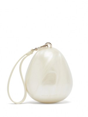 SIMONE ROCHA Egg micro perspex clutch bag ~ small white occasion bags - flipped