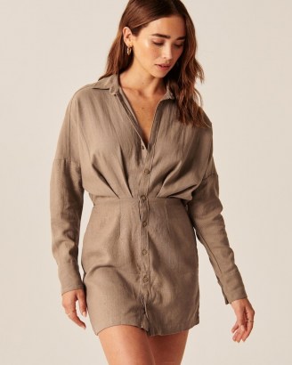 Abercrombie & Fitch Linen Shirt Dress - flipped