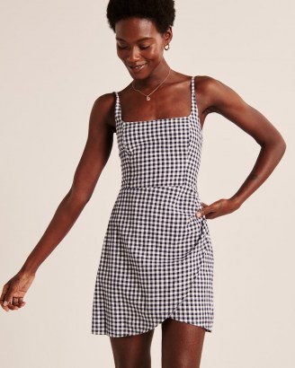 Abercrombie & Fitch Scoopneck Wrap Mini Dress | draped wrap skirt and scoop neckline