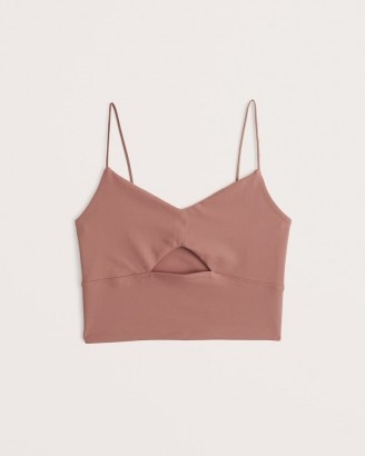 Abercrombie & Fitch Seamless Cutout Cami | cutout detail at chest and v-neckline | slim-fitting seamless cami