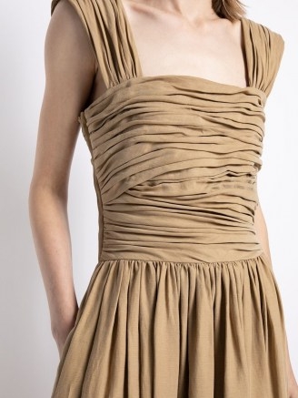 Altuzarra Charley floor-length dress – cotton sleevless ruched-bodice maxi dresses