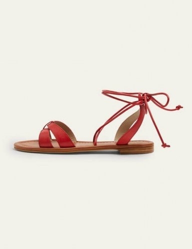 Boden Amelie Sandals | red strappy summer flats