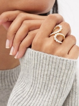MELISSA KAYE Aria Jane diamond & 18kt gold ring ~ sculptural statement rings ~ luxe jewellery