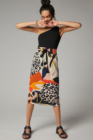 Conditions Apply Gerri Midi Skirt | bold mixed print summer skirts - flipped