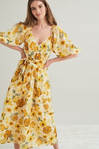 Lily & Lionel Midi Dress / floral puff sleeve dresses - flipped
