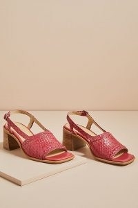 E8 by Miista Woven Slingback Sandals Rose – pretty pink square-toe summer slingbacks