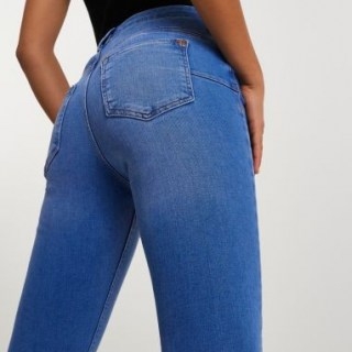 River Island Blue Molly bum sculpt jeans | stretch denim skinnies - flipped