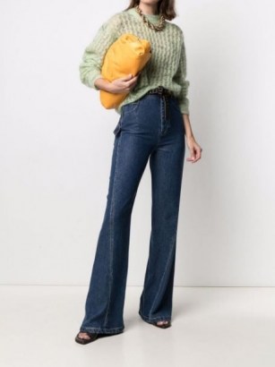 Bottega Veneta high-waisted bootcut jeans | designer denim