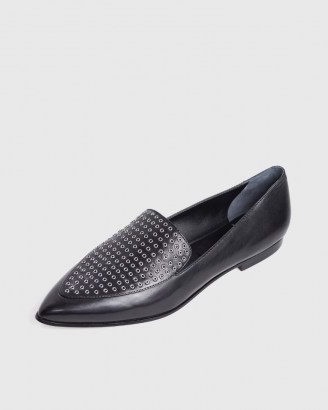 PAIGE Brea Loafer in Black Leather | pointed toe loafers