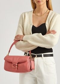 COACH Pillow Tabby 26 pink leather shoulder bag – oblong top handle bags