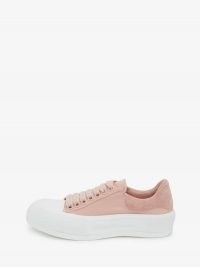Alexander McQUEEN Lace Up Plimsoll ~ chunky pink canvas plimsolls