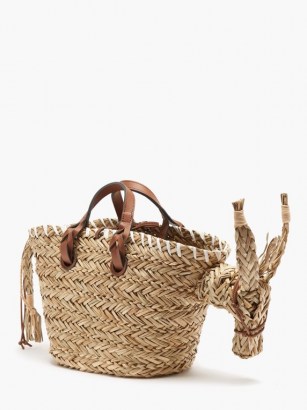 ANYA HINDMARCH Donkey small seagrass basket bag | cute summer baskets | animal inspired bags | donkeys - flipped