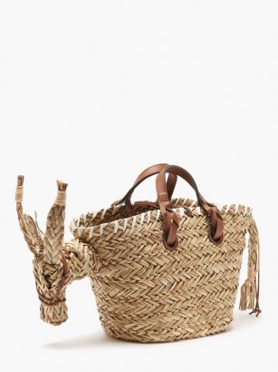 ANYA HINDMARCH Donkey small seagrass basket bag | cute summer baskets | animal inspired bags | donkeys