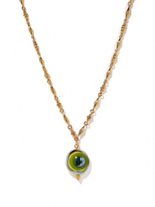 TOHUM Evil Eye 24kt gold-plated pendant necklace - flipped