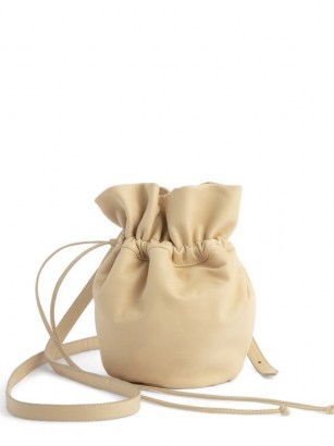 LEMAIRE Glove Purse mini leather cross-body bag ~ small drawstring crossbody bags - flipped