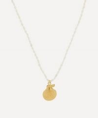 ANNI LU Gold-Plated Shell and Pearl Necklace / ocean inspired pendant necklaces