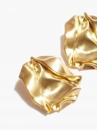 COMPLETEDWORKS Groundswell 14kt gold-vermeil earrings / sculptural jewellery