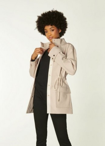 L.K. BENNETT HOLLIE BEIGE COAT ~ stylish drawcord waist jacket ~ casual outerwear