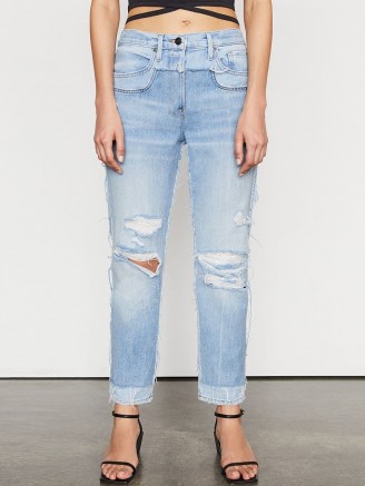 FRAME Layered Look Jean Coast Combo | high rise super stretch denim jeans - flipped