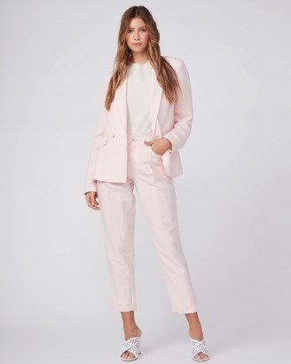 PAIGE Leema Pant Pearl Pink ~ crop leg summer trousers ~ women’s front pleat pants - flipped